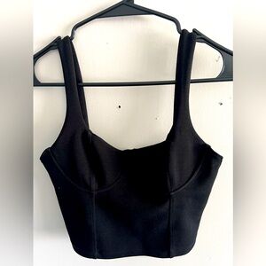Zara Black Corset Top (Size M) - Perfect Condition!